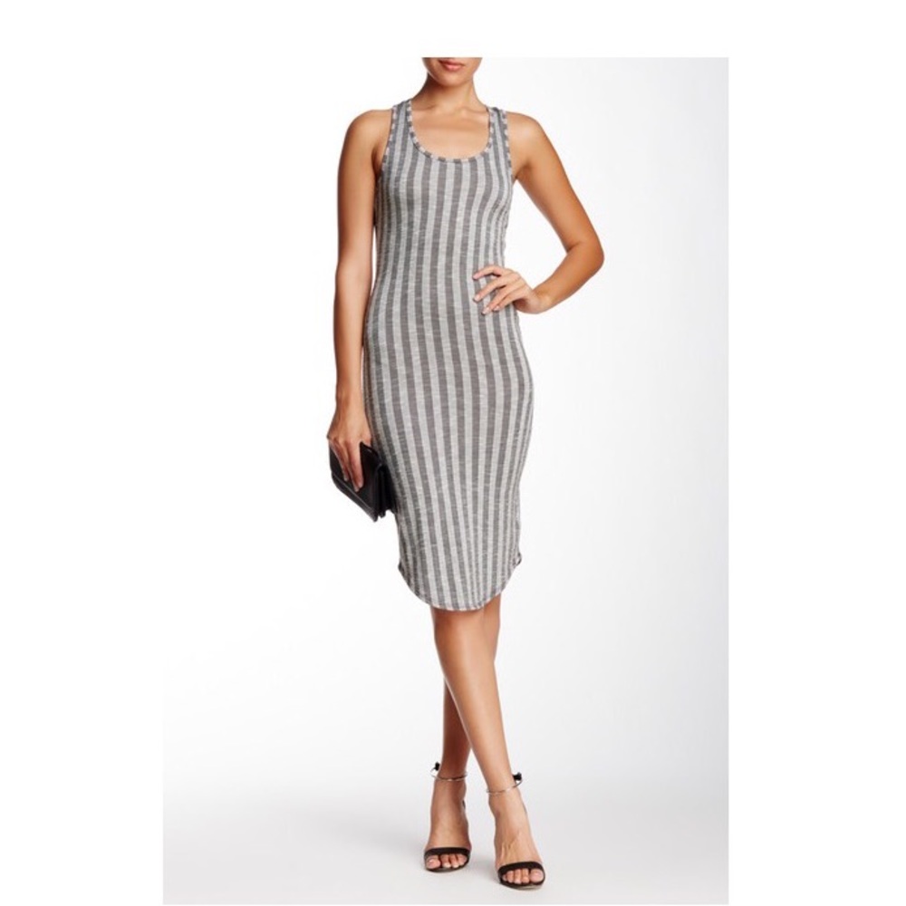 Striped midi dress